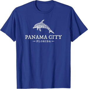 Panama City Florida Dolphin Vacation Souvenir Boys Girls T-Shirt - T-Shirt | Royal