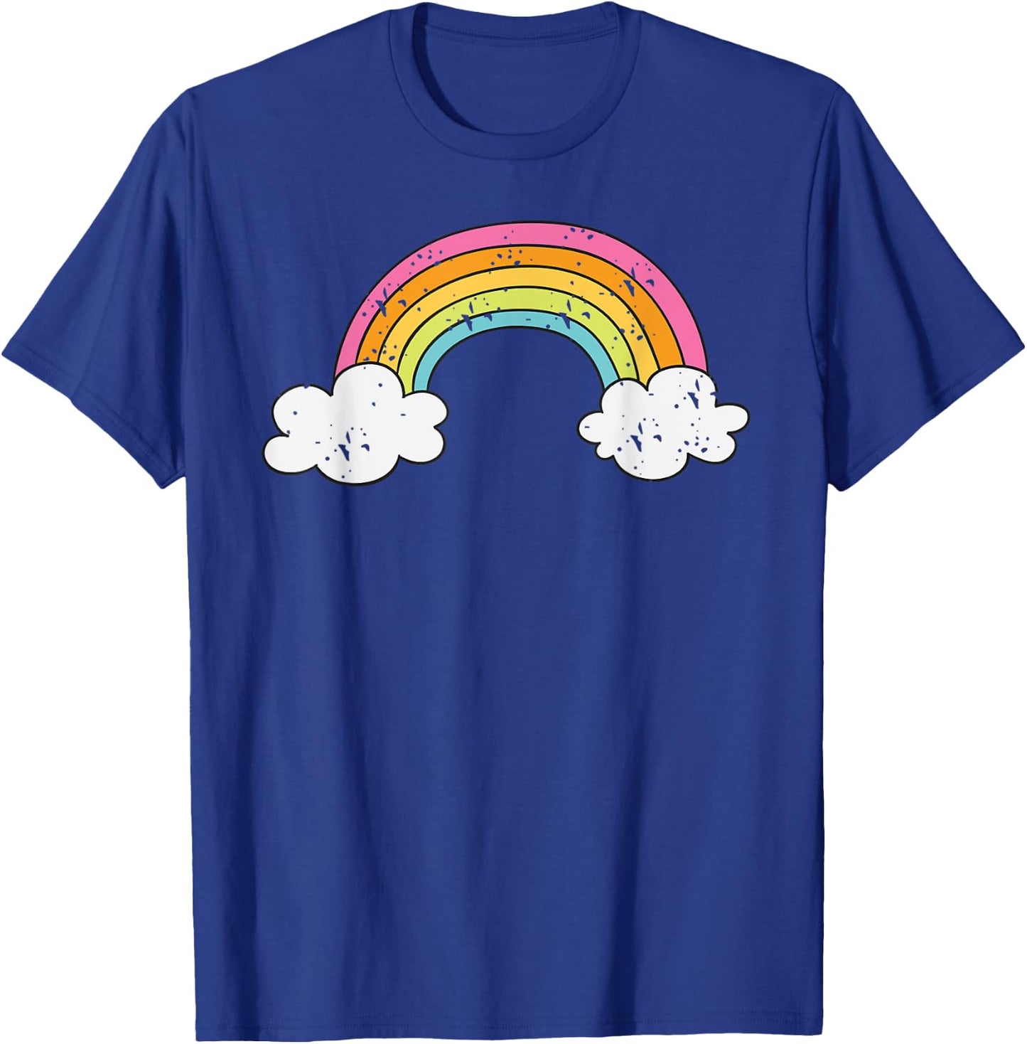 Cool Elegant Rainbow Vintage Retro 80's Style Gift T-Shirt - T-Shirt | Royal