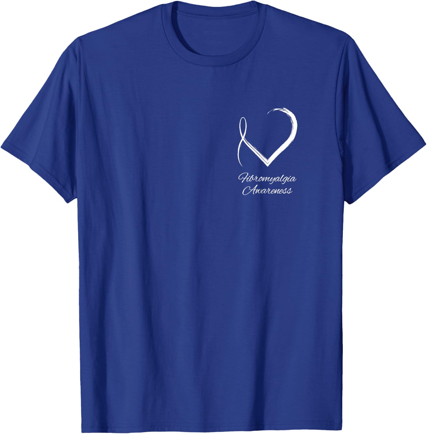 Subtle Fibromyalgia Heart, Fibromyalgia Awareness T-Shirt - T-Shirt | Royal