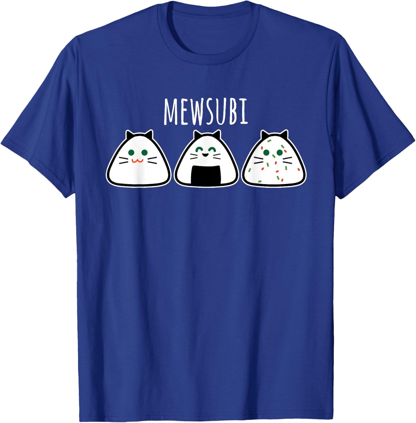 Funny Cat Musubi Men Women T-Shirt - T-Shirt | Royal