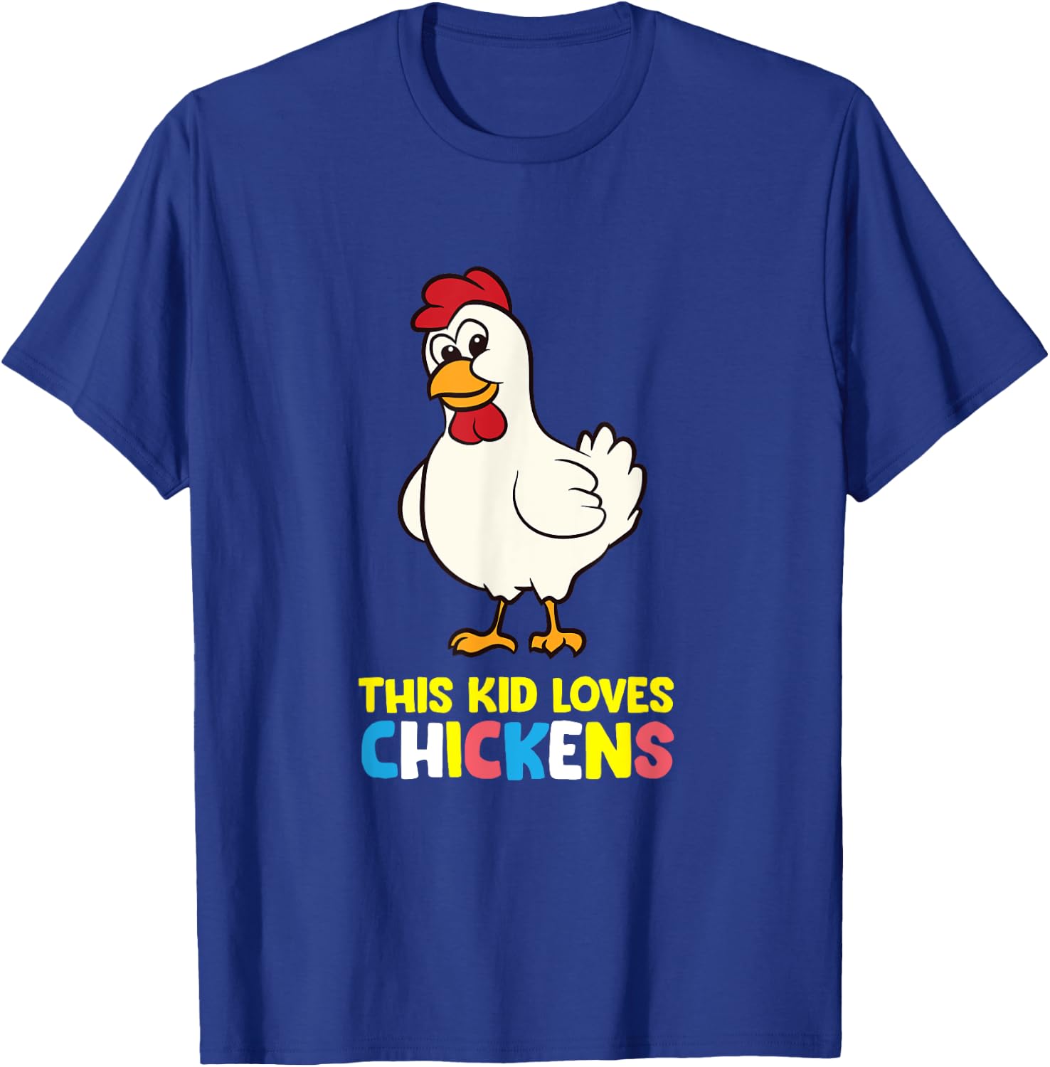 This Kid Loves Chickens T-Shirt - T-Shirt | Royal