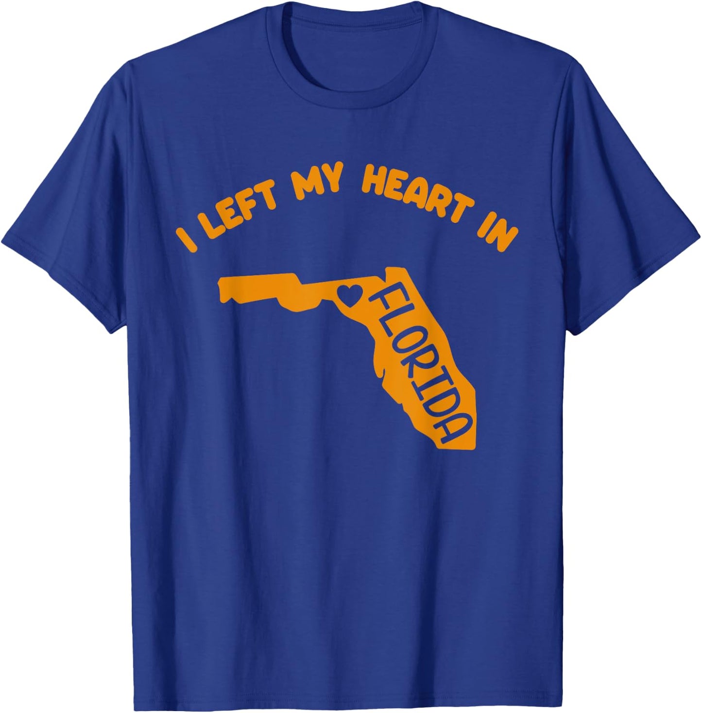 I Left My Heart In Florida US Vintage State Home American FL T-Shirt - T-Shirt | Royal
