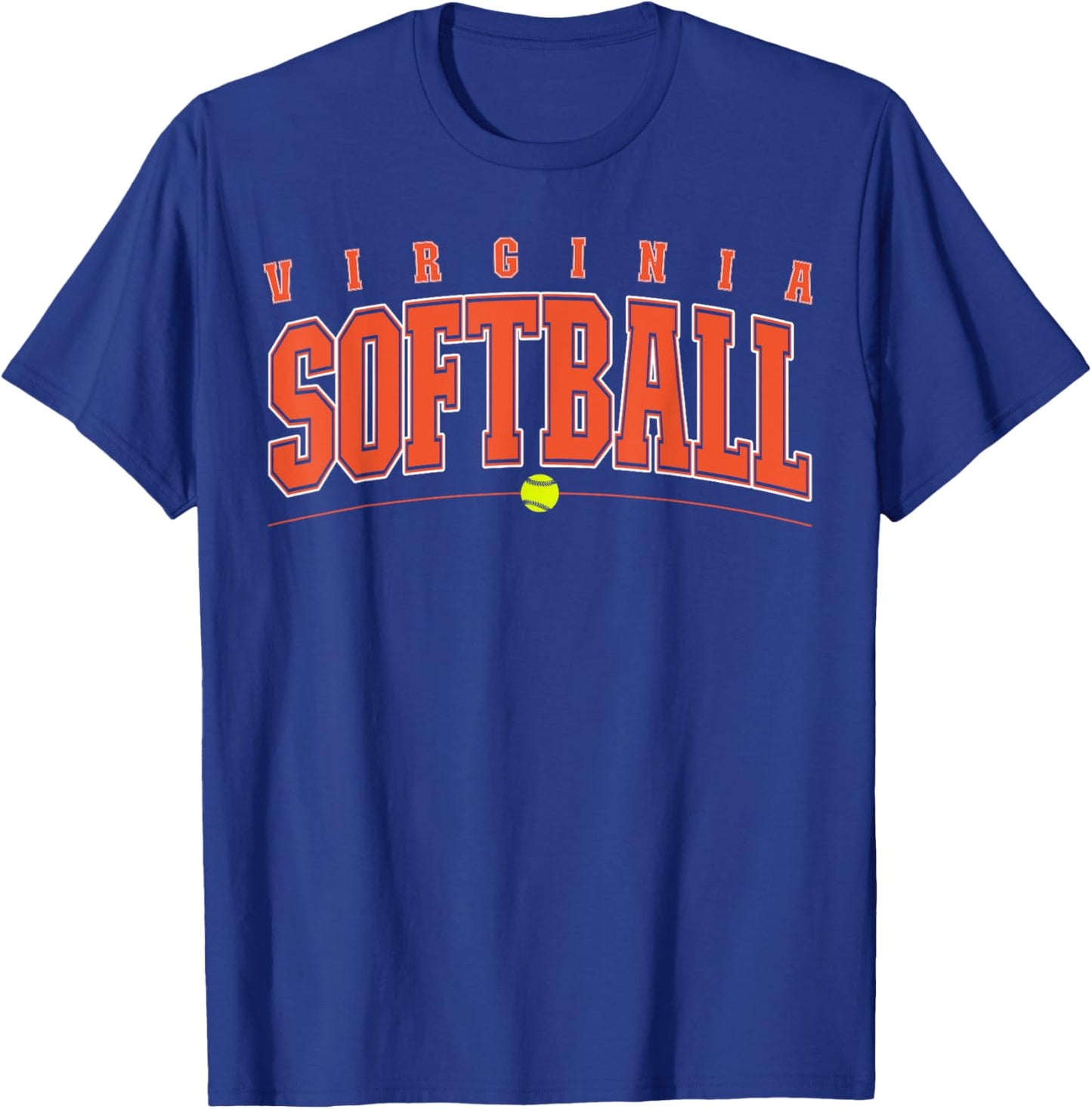 Virginia Softball Vintage Retro Design T-Shirt - T-Shirt | Royal