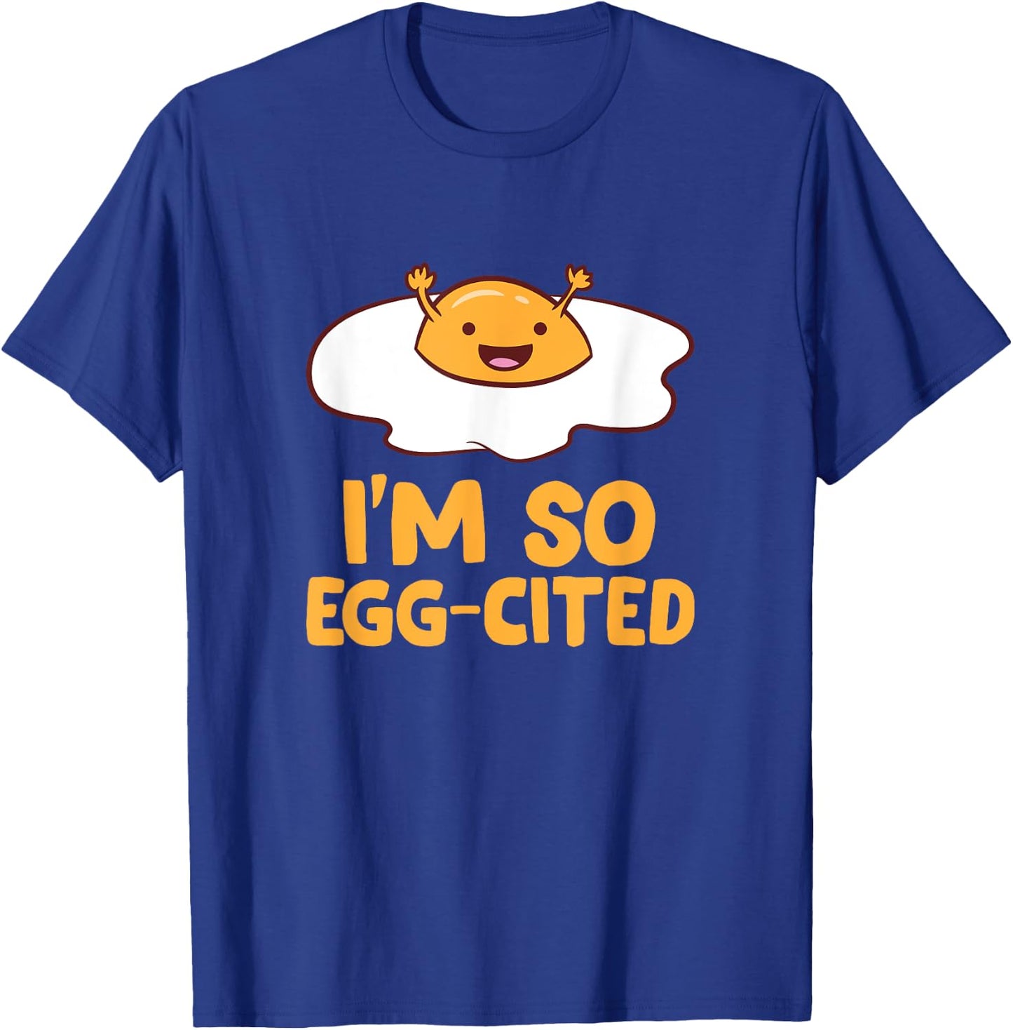 I'm So Egg-Cited Funny Egg Puns Kids Funny Eggs T-Shirt - T-Shirt | Royal