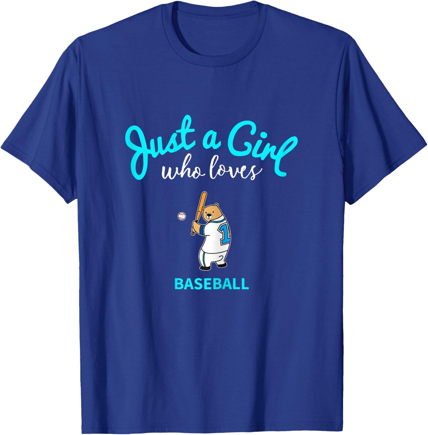 Baseball Shirt for Girls | Kids Baseball T-Shirt - T-Shirt | Royal