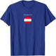 Osterreich Flag - Minimalist Souvenir World Travel Lover T-Shirt - T-Shirt | Royal
