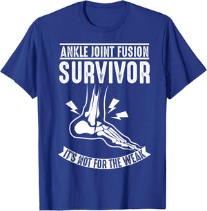 Cool Ankle Joint Fusion Survivor | Funny Bone Fuse Gift T-Shirt - T-Shirt | Royal