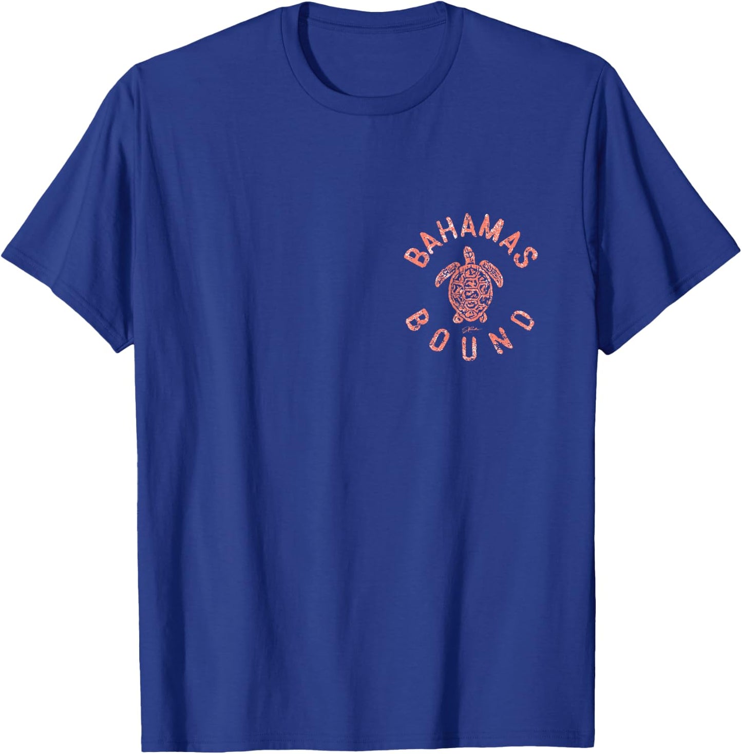 JCombs: Bahamas Bound Sea Turtle, Beach (2-Sided) T-Shirt - T-Shirt | Royal
