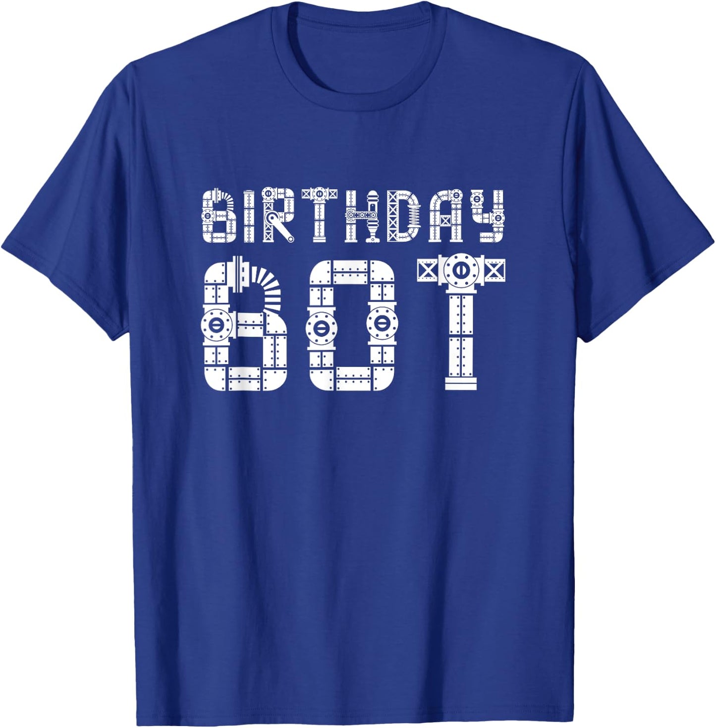 Birthday Bot | Robot Birthday T-Shirt - T-Shirt | Royal