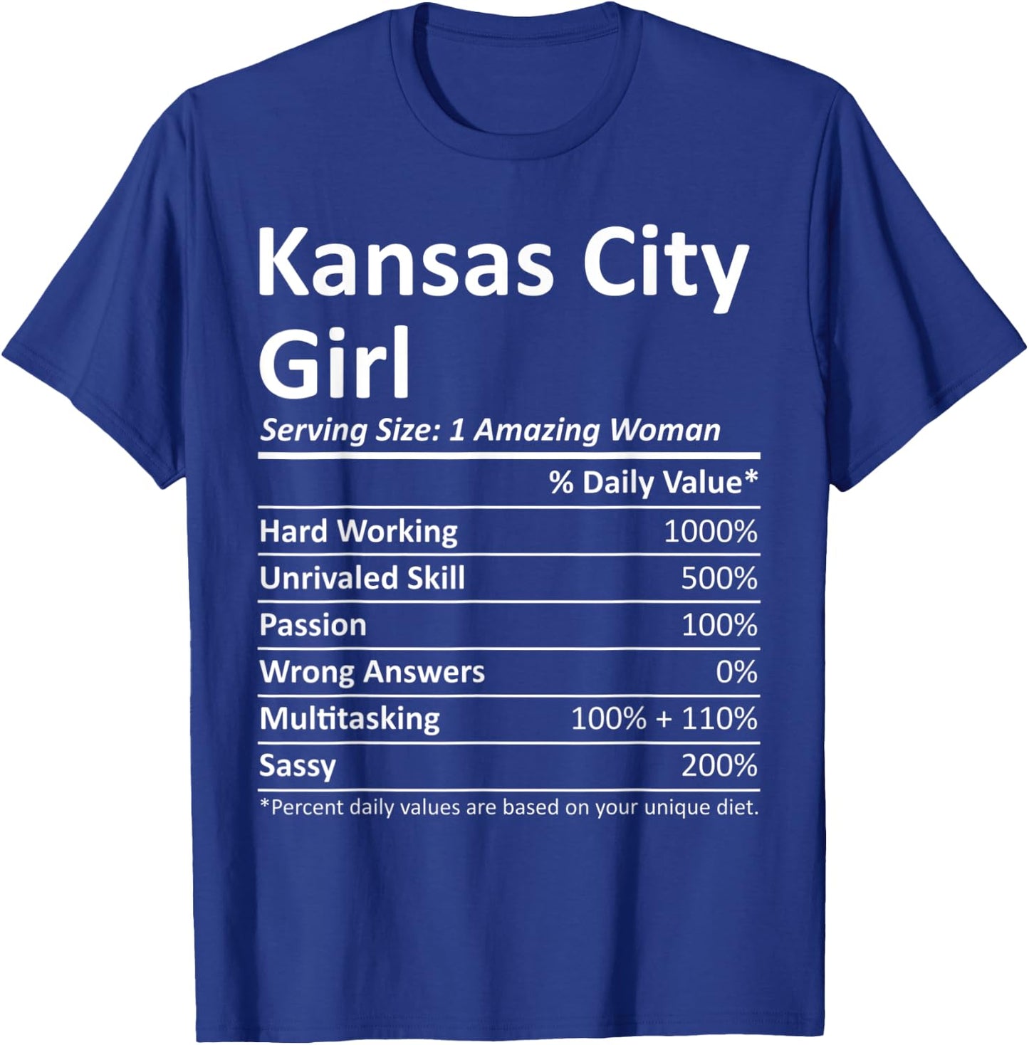 KANSAS CITY GIRL KS KANSAS Funny City Home Roots USA Gift T-Shirt - T-Shirt | Royal