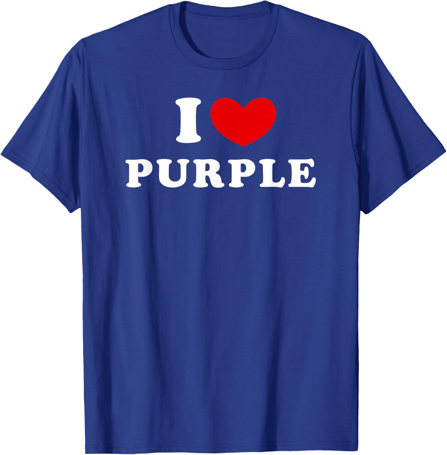 I Love Purple, I Heart Purple T-Shirt - T-Shirt | Royal