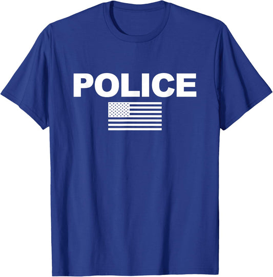 Police Usa American Flag T-Shirt - T-Shirt | Royal