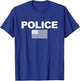 Police Usa American Flag T-Shirt - T-Shirt | Royal