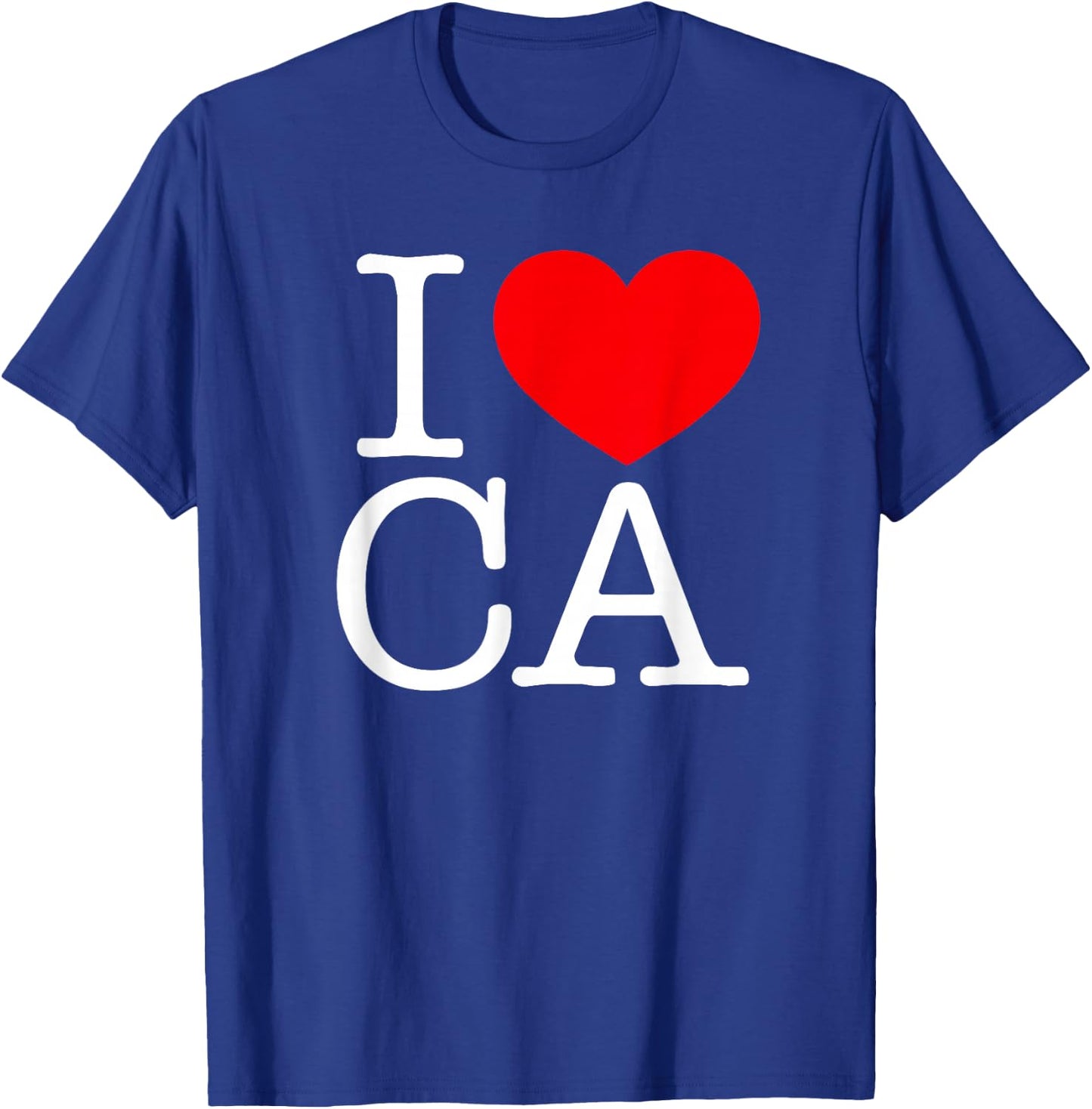 I Love (Heart) CA T-Shirt - T-Shirt | Royal