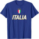 Italia Design, Italian Soccer Jersey Style, Italy Pride T-Shirt - T-Shirt | Royal
