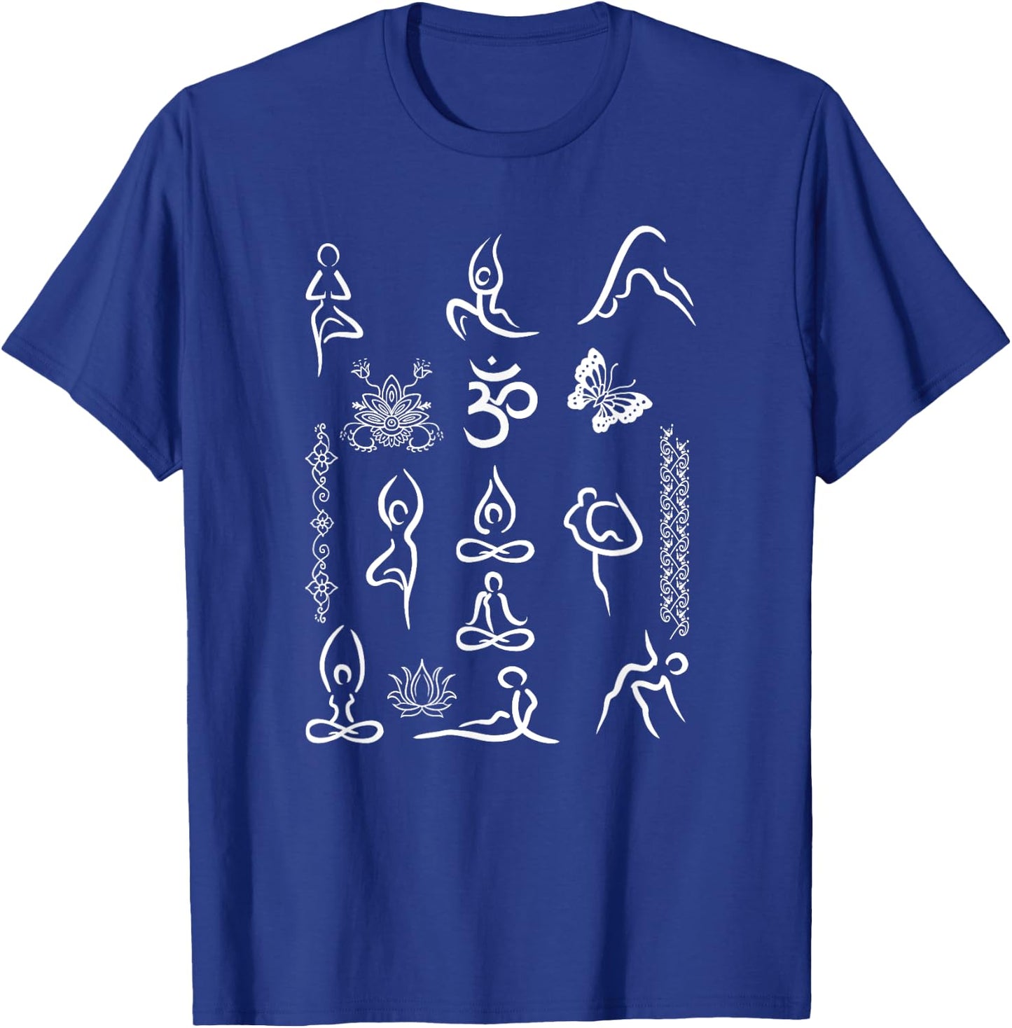 Yoga Lotus Position Asana Om Namaste Yogi Meditation Gift T-Shirt - T-Shirt | Royal
