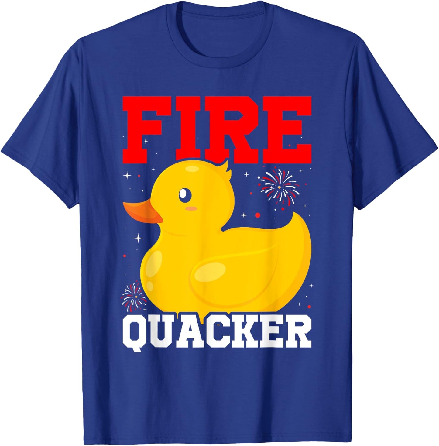 Fire Quacker Rubber Duck 4th Of July Firework T-Shirt - T-Shirt | Royal