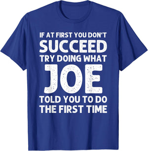 JOE Gift Name Personalized Birthday Funny Christmas Joke T-Shirt - T-Shirt | Royal