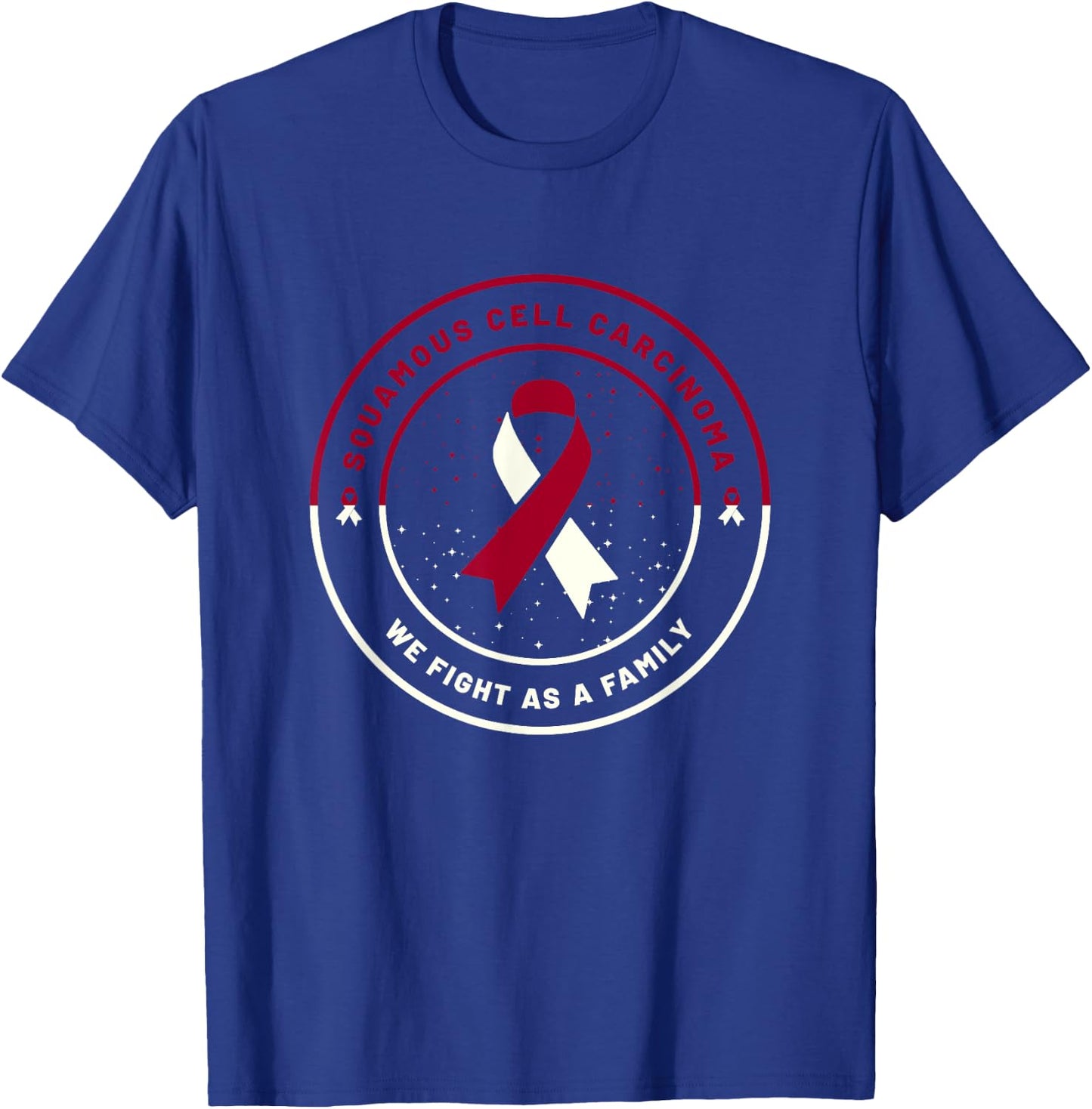 Squamous Cell Carcinoma Ribbon Awareness Family Support Gift T-Shirt - T-Shirt | Royal