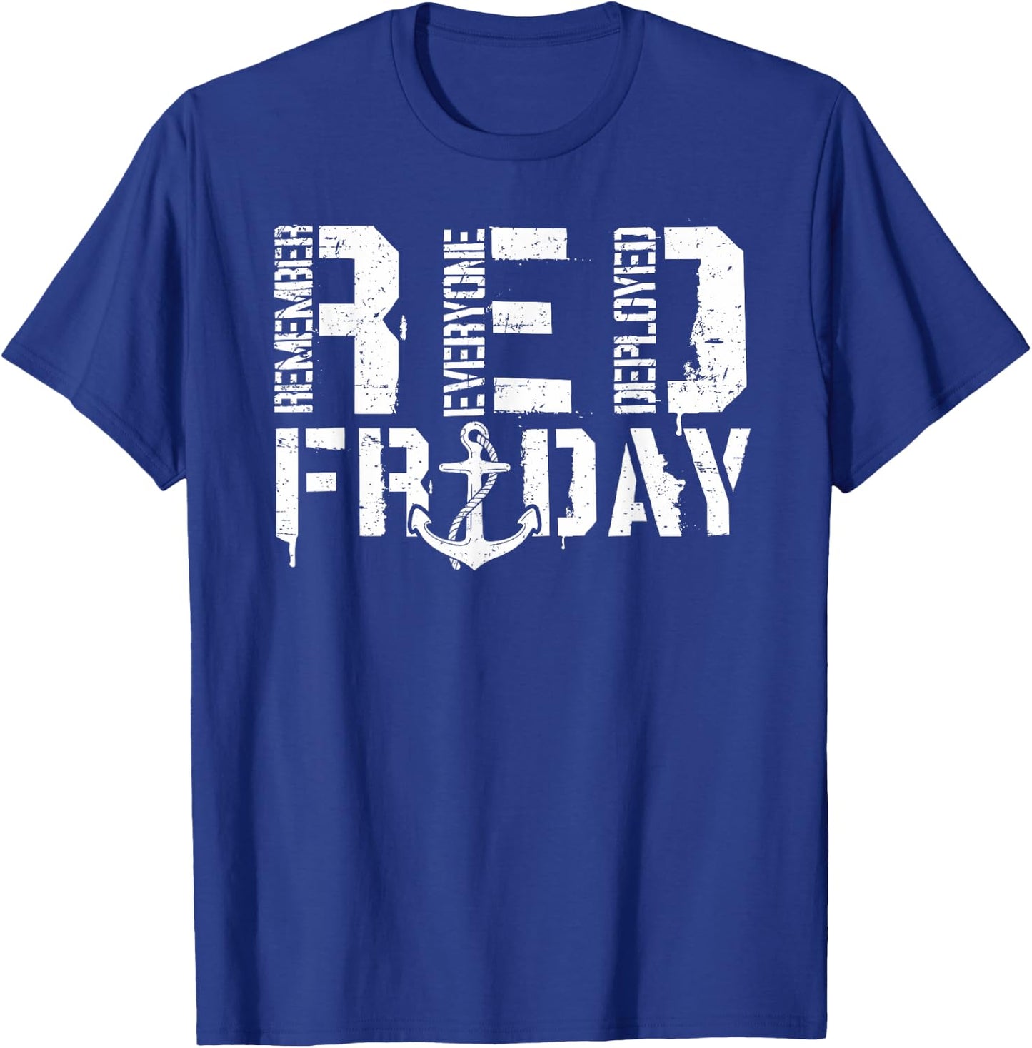 Red Friday Anchor Military Supportive Army Stamp Remember T-Shirt - T-Shirt | Royal