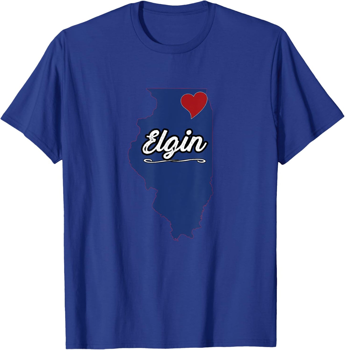 City of ELGIN Illinois | IL Town - Novelty Merch Gift T-Shirt - T-Shirt | Royal