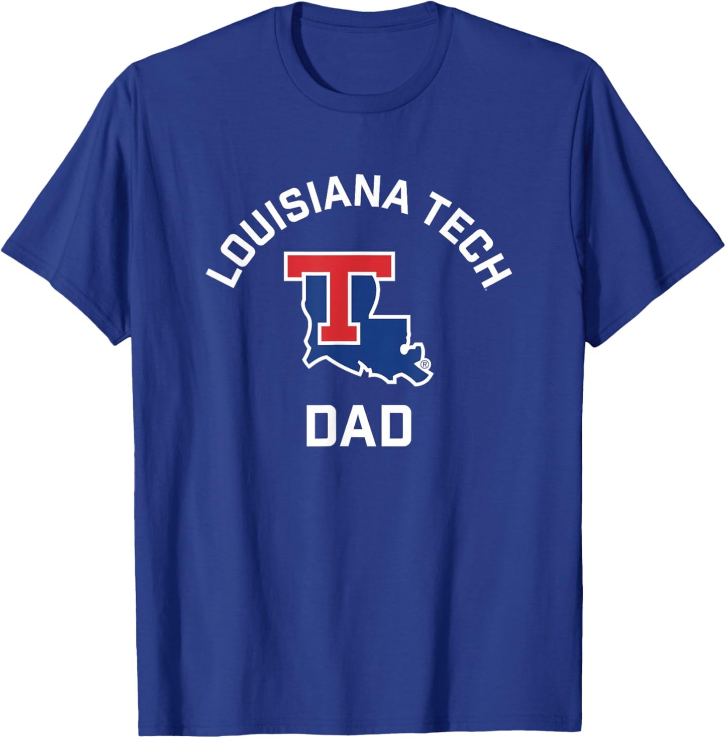 Louisiana Tech Bulldogs Arched Dad T-Shirt - T-Shirt | Royal