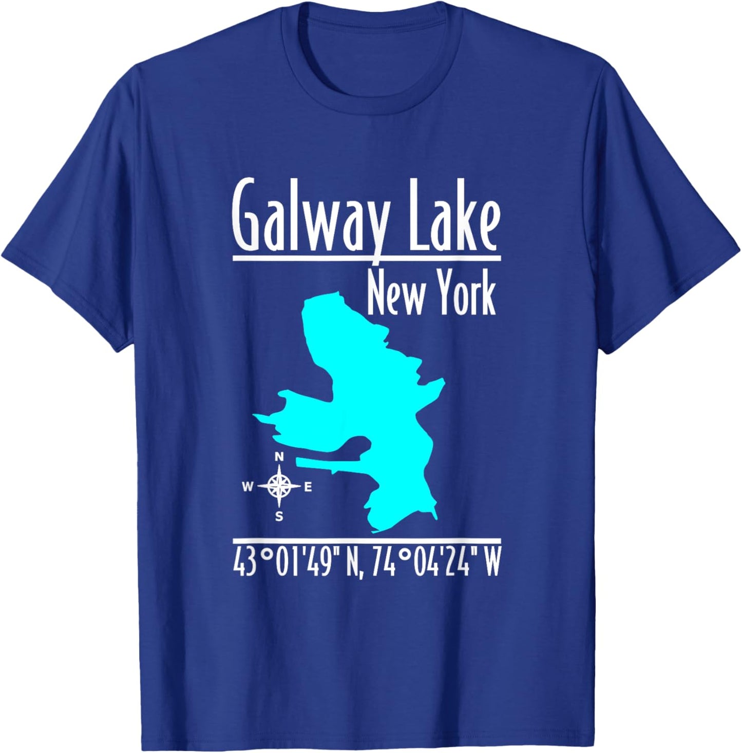 Modern Galway Lake - New York T-Shirt - T-Shirt | Royal