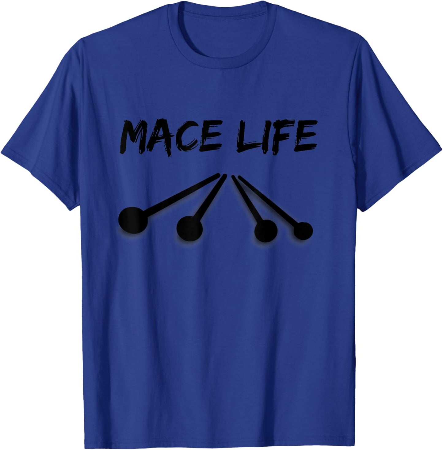 Mace Life Steel Mace Warrior Workout Fitness Paleo Strength T-Shirt - T-Shirt | Royal