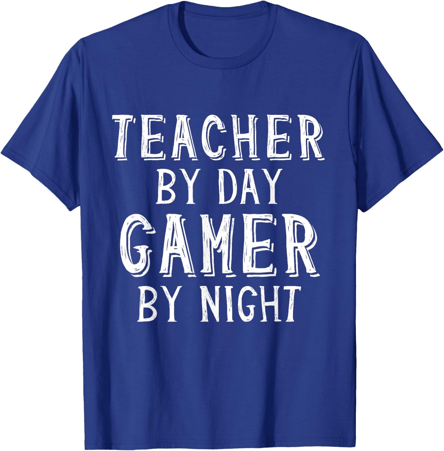 Teacher By Day Gamer By Night Funny School Gaming Teacher Women T-Shirt - T-Shirt | Royal