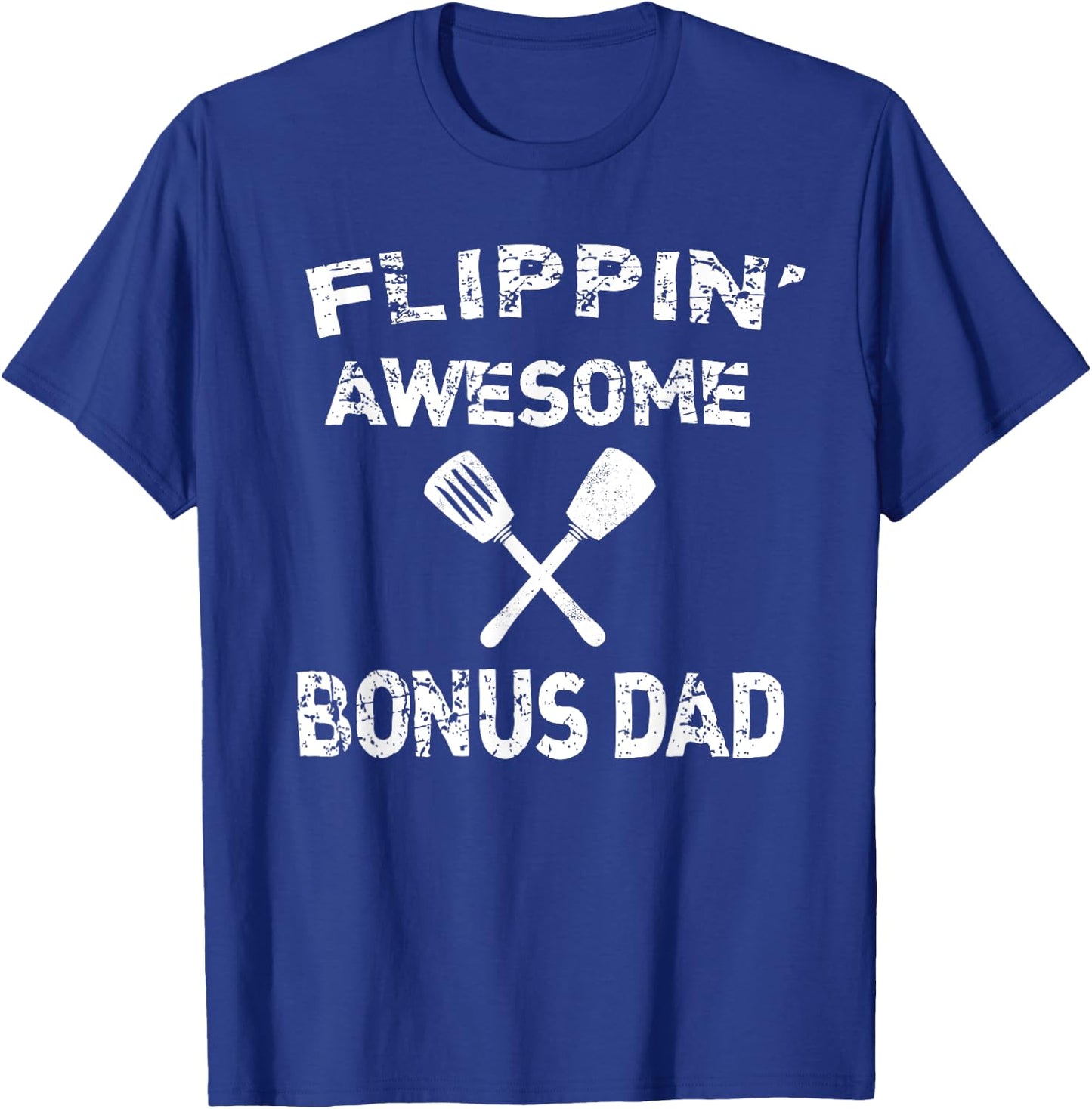 Flippin' Awesome Bonus Dad Cooking Grilling BBQ Chef Stepdad T-Shirt - T-Shirt | Royal