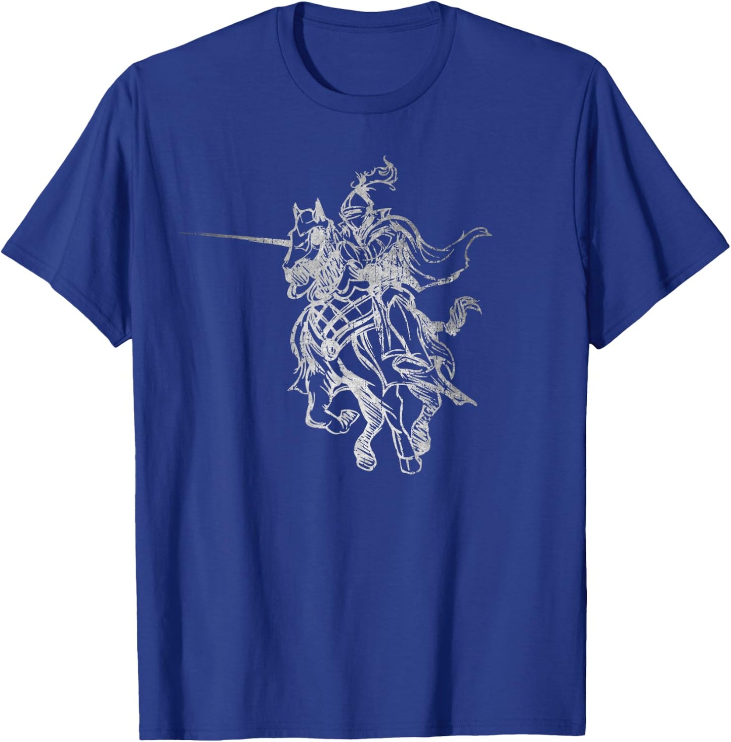 Medieval Knight Armor Riding Horse Jousting Retro Vintage T-Shirt - T-Shirt | Royal