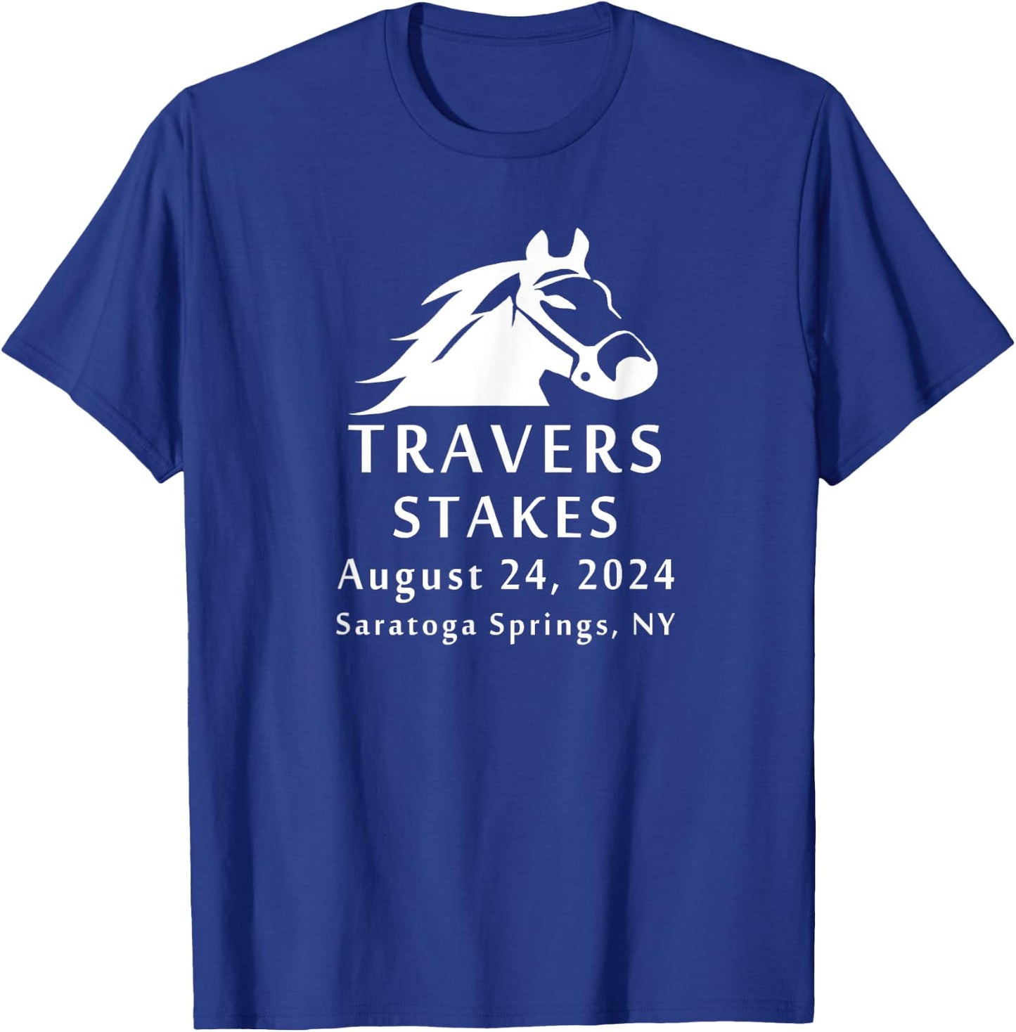 2024 Travers Stakes Saratoga Springs Horse Race Fan Souvenir T-Shirt - T-Shirt | Royal