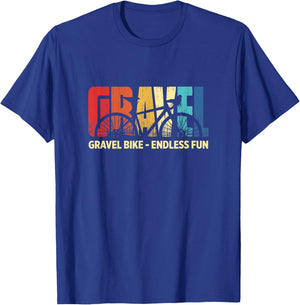 Gravel Bike Endless Fun Retro MTB Downhill Cyclist T-Shirt - T-Shirt | Royal