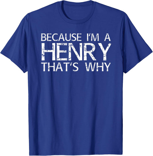 HENRY Gift Funny Surname Family Tree Birthday Reunion Idea T-Shirt - T-Shirt | Royal