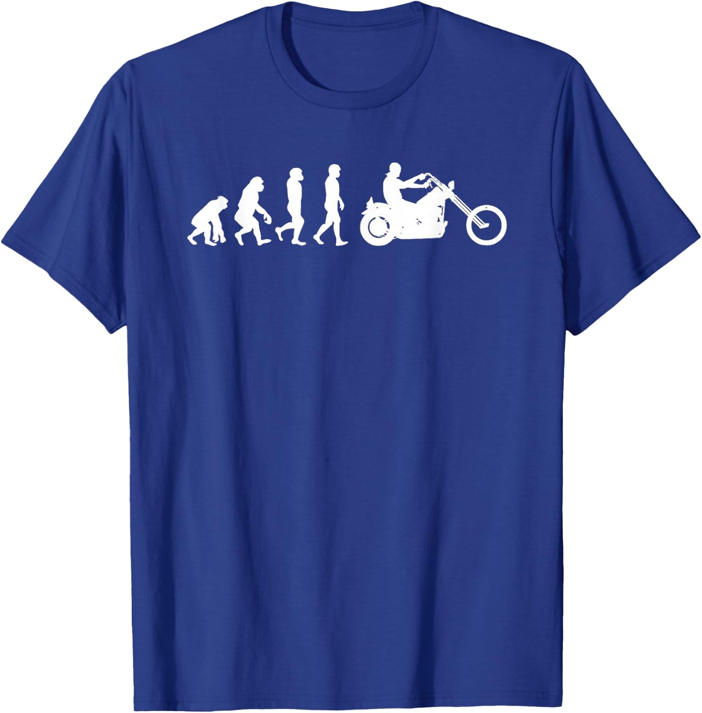 Evolution Motorcycle I Bike Chopper Motorcycle T-Shirt - T-Shirt | Royal