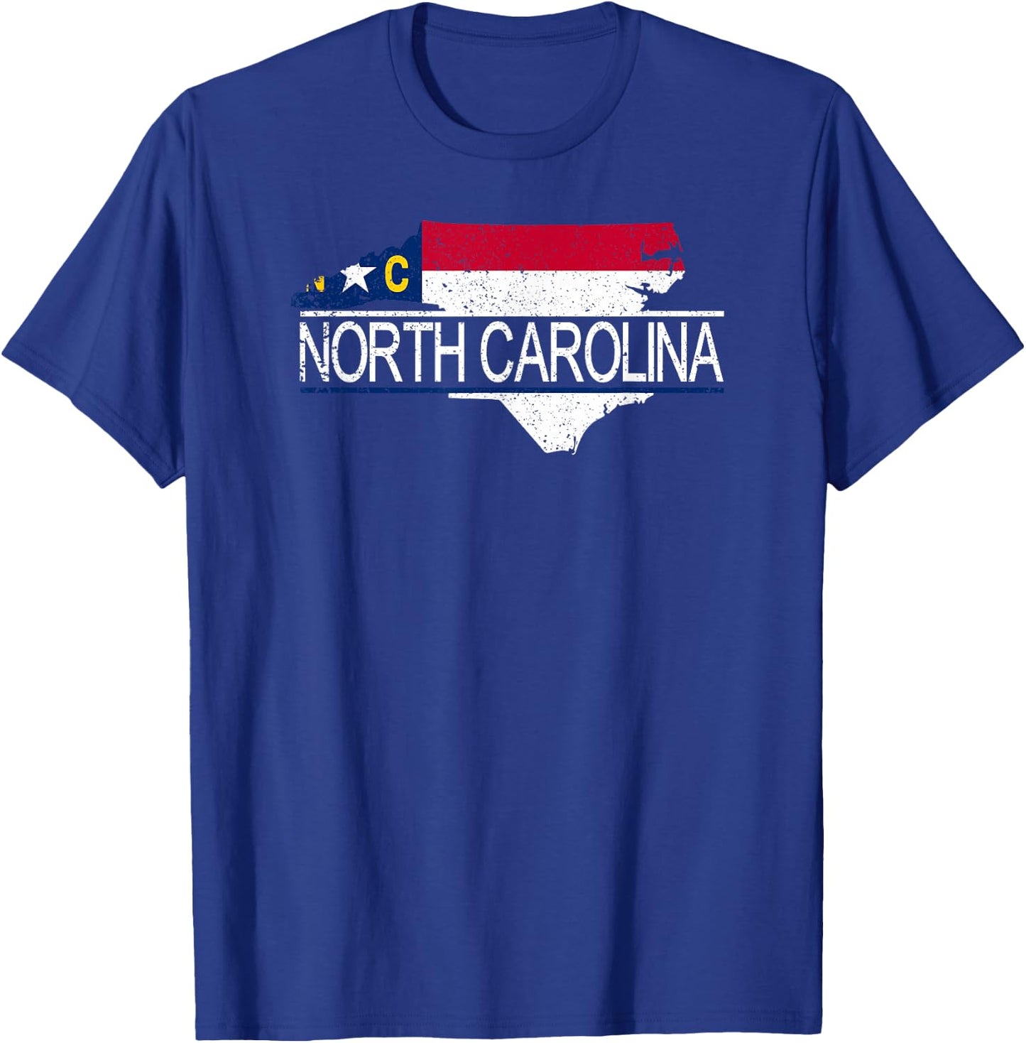 Distressed North Carolina T-Shirt - T-Shirt | Royal