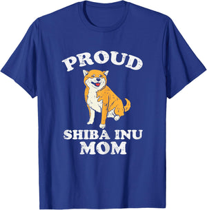 Proud Shiba Inu Mom Kawaii Japanese Dog Akita Women Gift T-Shirt - T-Shirt | Royal
