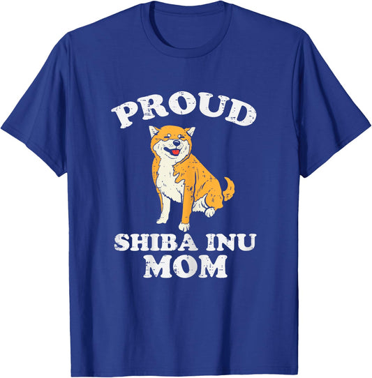 Proud Shiba Inu Mom Kawaii Japanese Dog Akita Women Gift T-Shirt - T-Shirt | Royal