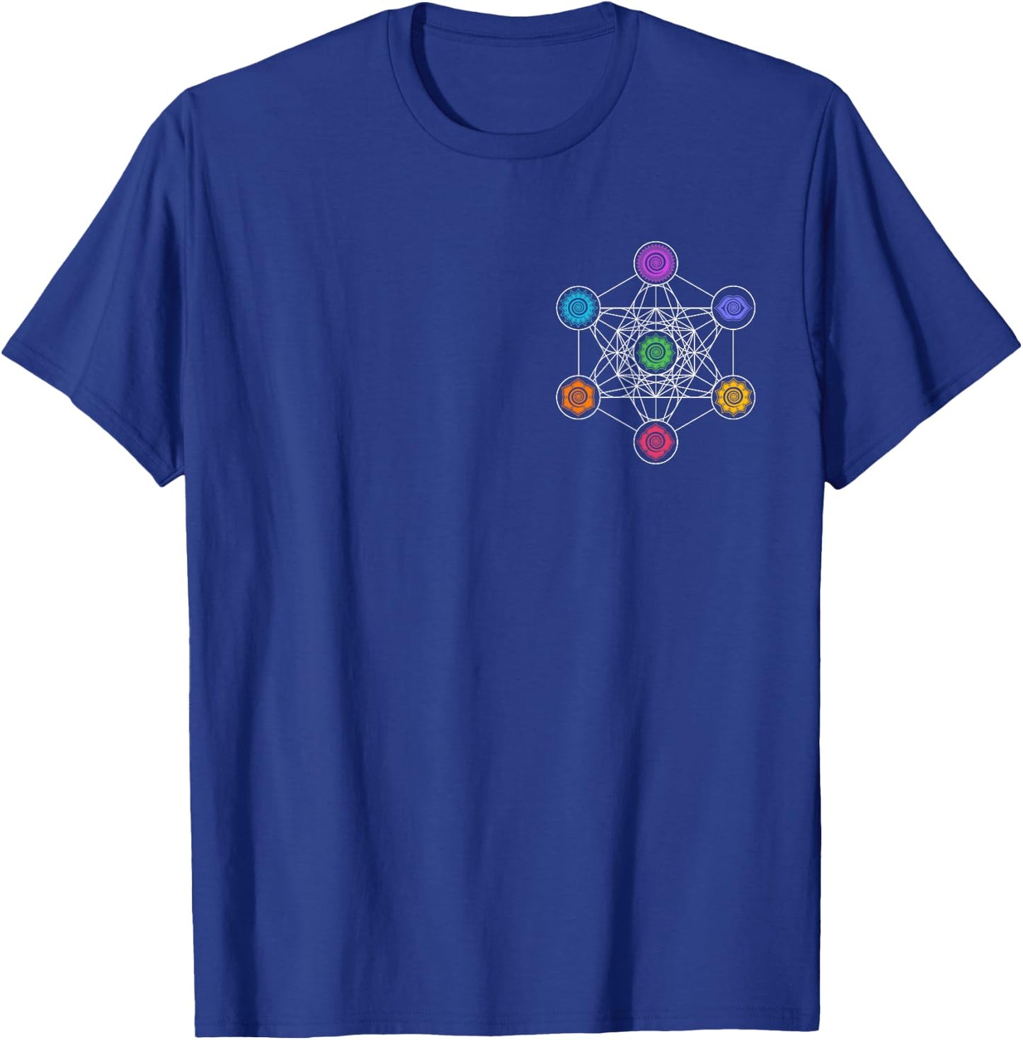 Metatronscube, sacred geometry, chakra, yoga, symbol, 4D T-Shirt - T-Shirt | Royal