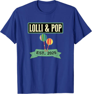 Lolly and Pop Established 2025 Lolli Pops Couples T-Shirt - T-Shirt | Royal