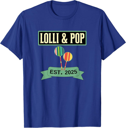 Lolly and Pop Established 2025 Lolli Pops Couples T-Shirt - T-Shirt | Royal