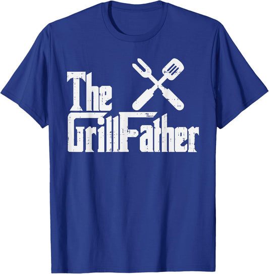 Grill Father Funny Grilling Parody Dad Papa Husband Men Gift T-Shirt - T-Shirt | Royal