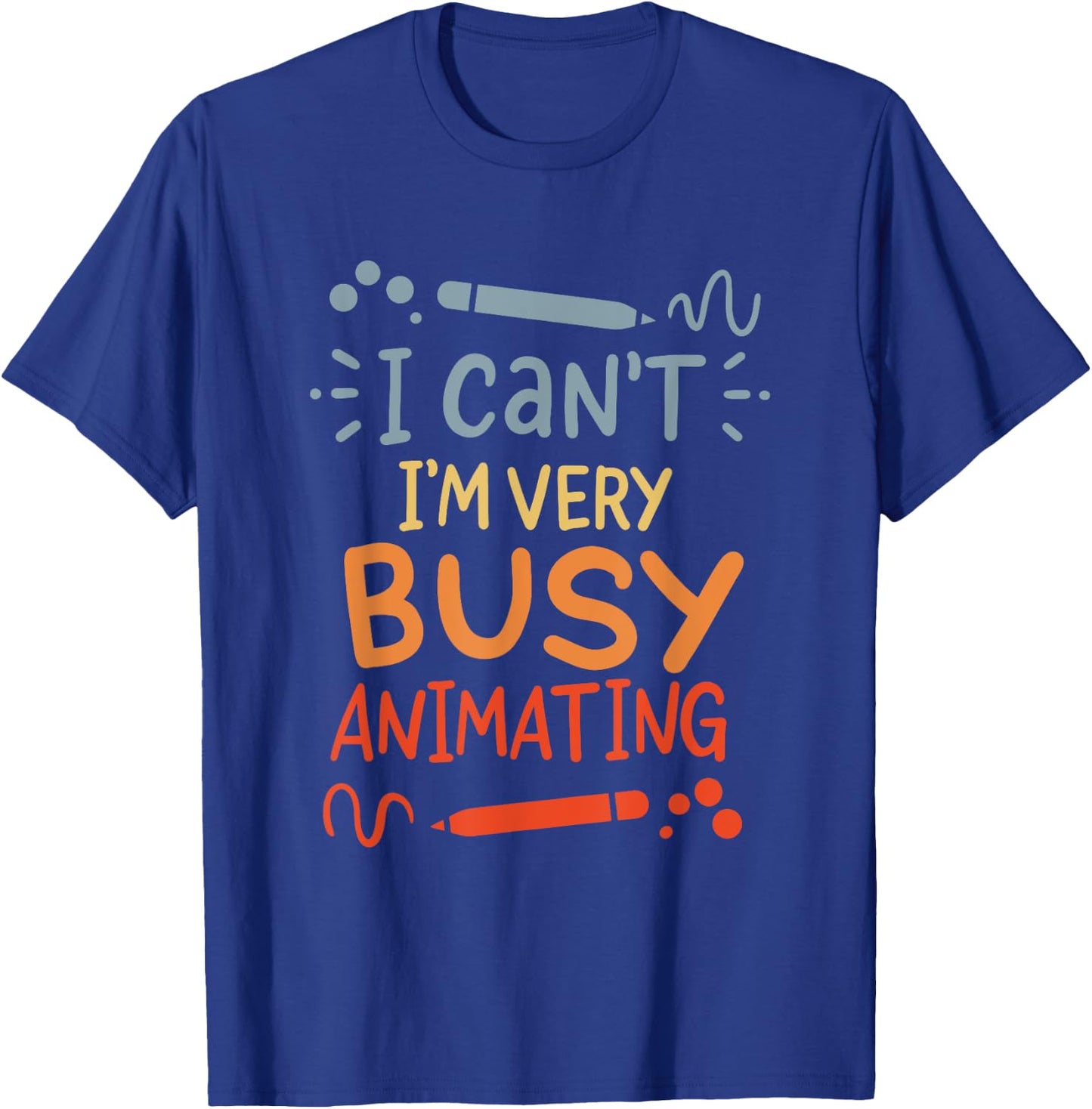Funny Animation Artist -Adults Black Cartoon Small T-Shirt - T-Shirt | Royal
