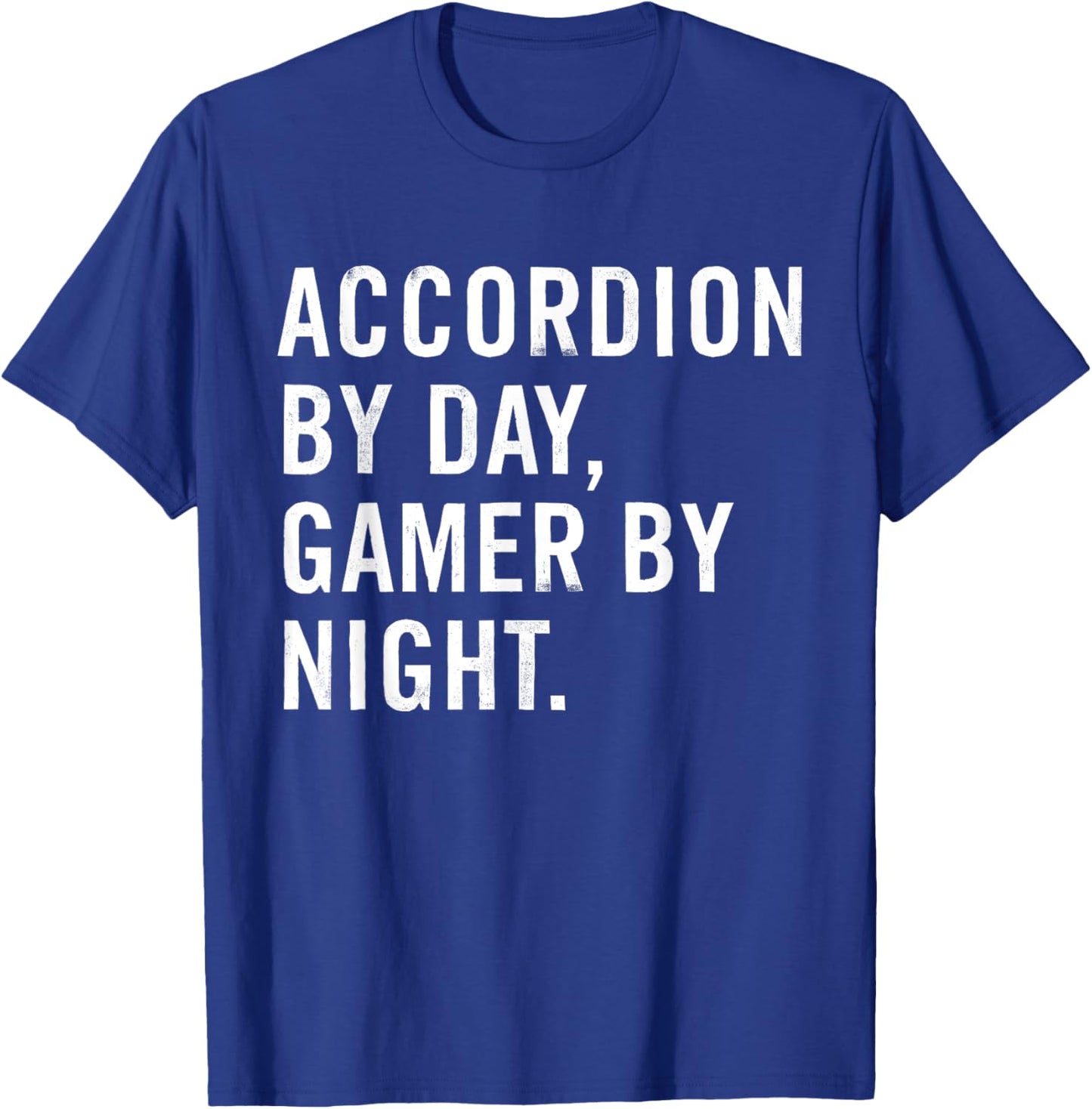 Accordion By Day Gamer By Night T-Shirt - T-Shirt | Royal