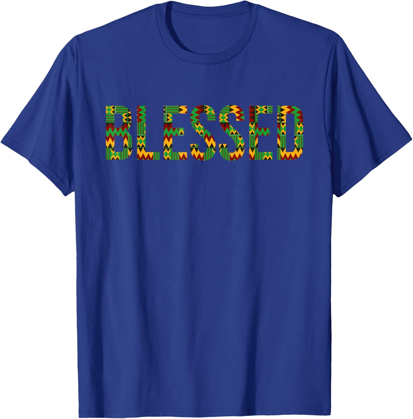 Cool Blessed Gift Her | Best Kente Women Cloth Lover T-Shirt - T-Shirt | Royal
