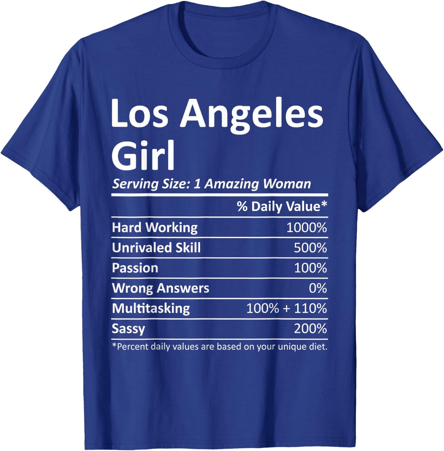 LOS ANGELES GIRL CA CALIFORNIA Funny City Home Roots Gift T-Shirt - T-Shirt | Royal