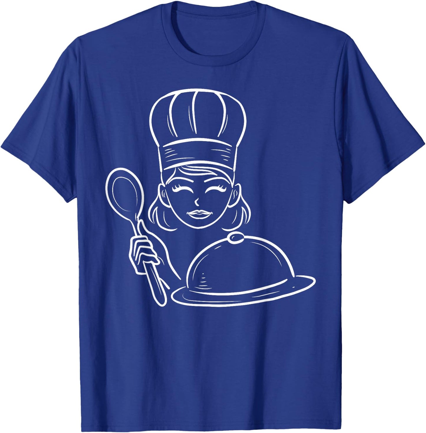 Female Chef Hat Cook Foodie Lover Gourmet Cooking T-Shirt - T-Shirt | Royal