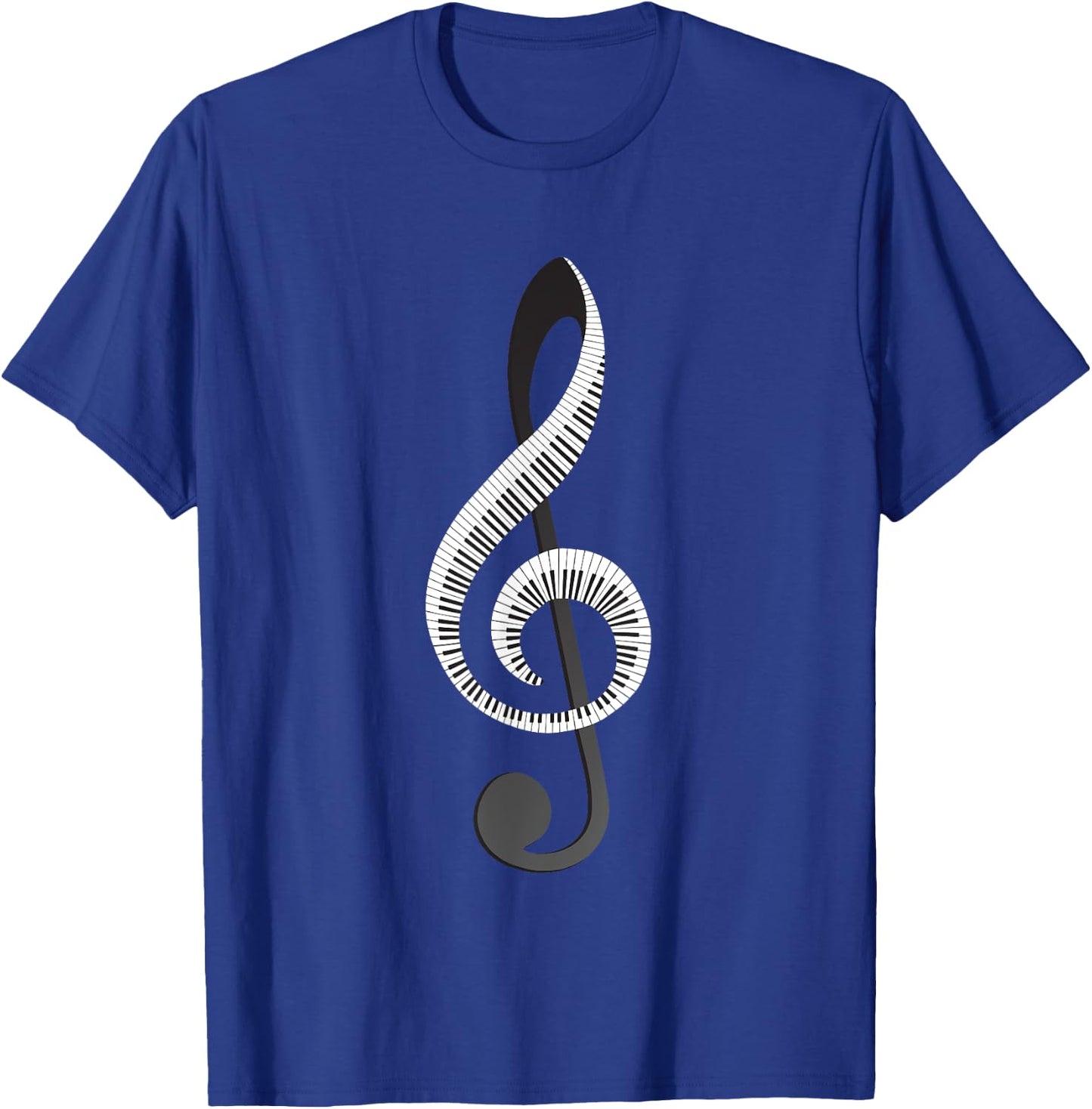 Funny Piano Gift Women Cool Treble Clef Musical Note T-Shirt - T-Shirt | Royal