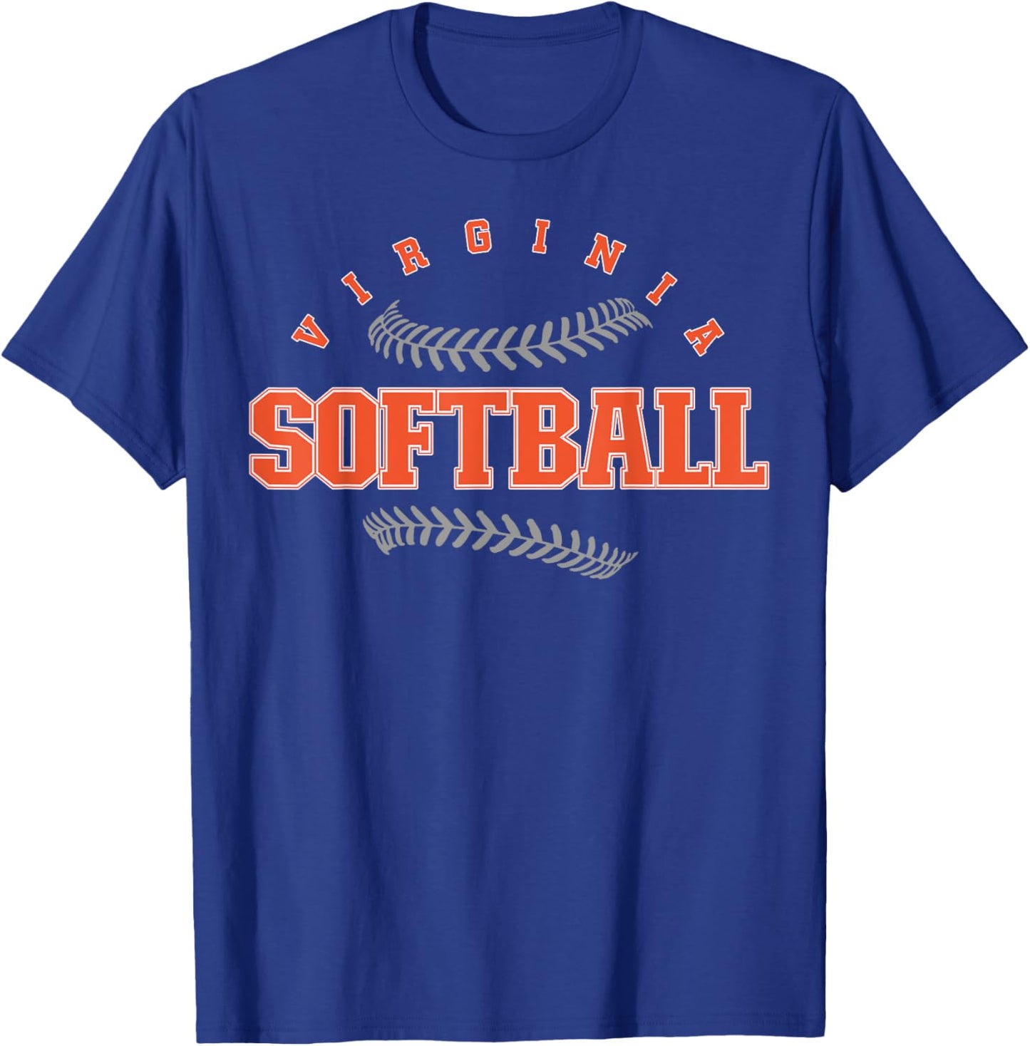 Virginia Softball Vintage Retro Design T-Shirt - T-Shirt | Royal