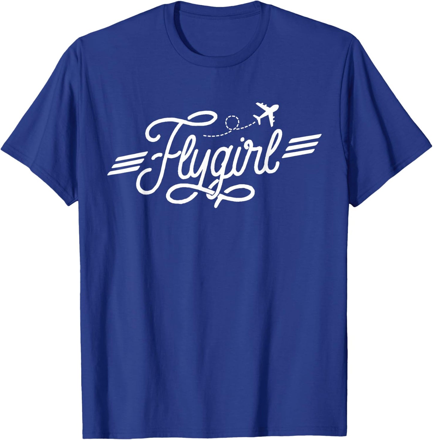 Flygirl Vintage Aviation Shirt Pilot Gift Flight Attendant T-Shirt - T-Shirt | Royal